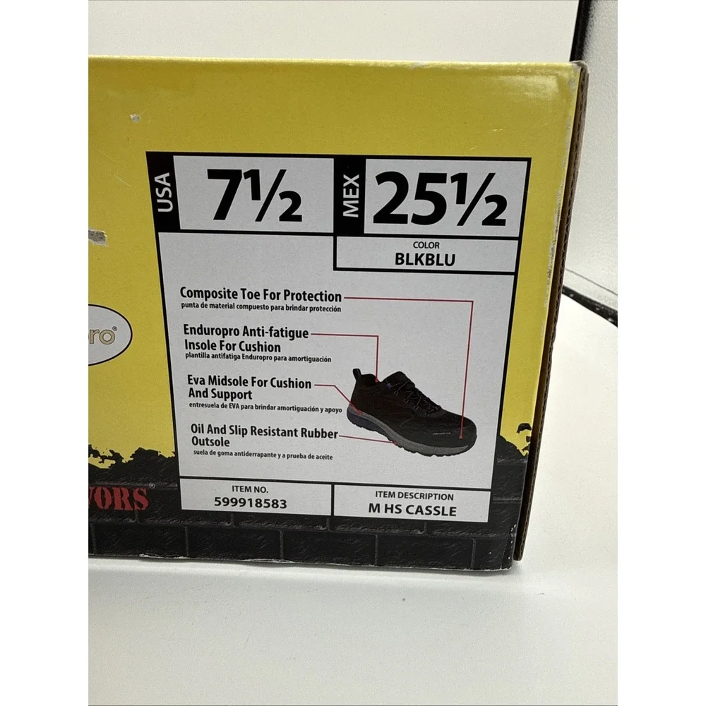Herman Survivors Cassle Safety Work Shoes Composite Toe Size 7.5 New